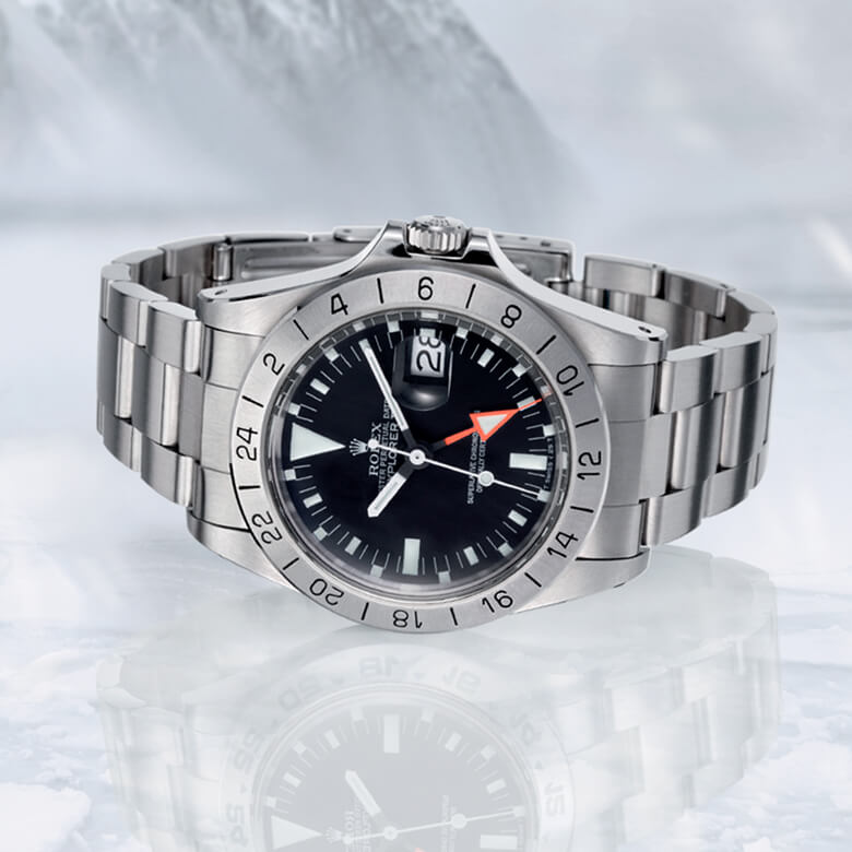 L'Explorer II, l'orologio di riferimento delle donne e degli uomini che si avventurano ai confini della Terra.